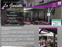 Tablet Screenshot of hotel-la-gariotte.com